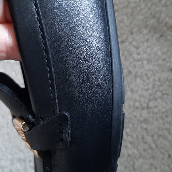 GEOX Respira Black Leather Loafers w Gold Buckle Details - Nearly New! - Picture 11 of 17